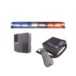 ECCO 16TR47KIT300C Kit de Sirena Bocina y Torreta de 47" Serie 16 con 300 LEDs Dual Color Frente: Rojo/Blanco Azul/Blanco Trasero: Rojo/Ambar Azul/Ambar