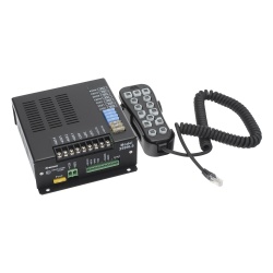 ECCO 3599L5 Sirena Vehicular H2 Covert ? de 200W de Potencia Con Controlador Unimando de 14 Botones Para Control de Tonos 7 Salidas Auxiliares y Microfono