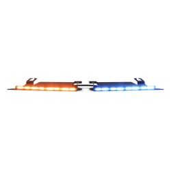 ECCO 39-30021-CM Visera Interior Rojo-Blanco/Azul-Blanco 144 LED Con Luces De Penetracion incluye Bracket Ford Police Interceptor Necesario agregar CZMATSIBSYS