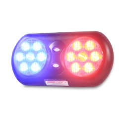 ECCO VFP36RB Visera Interior Rojo/Azul 11" de 14 LED con velcro para anclaje en la visera del vehiculo Lente de color