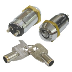 ENFORCER SECOLARM SS-095-1H0 Interruptor de Llave Tubular / Diseno "See-Saw "Anti retorcimiento / Carcasa de Aleacion de Zinc Cromado / Contactos Plateados con Tratamiento Anti-Sulfuracion / Base de B