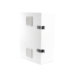 EPCOM INDUSTRIAL EI-PCB-04-07-03-W3V Gabinete para instalacion de 2 Baterias PL110D12 Fabricado en Lamina Galvanizada Accesorios para piso o poste (No incluidos)