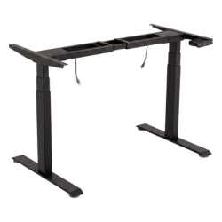 EPCOM INDUSTRIAL EM33-2A3-BL Base de Escritorio Motorizado Profesional / Altura Ajustable 60-125cm / Estructura Estable / Funcionamiento Suave / 3 Preset de Posiciones / Color Negro / Soporta hasta 10