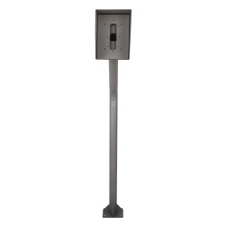 EPCOM INDUSTRIAL POSTEINT-KIT Poste y Cubierta industrial para montaje de Porteros IP Fanvil y Grandstream altura de 1.2 metros pintura electrostatica color gris.