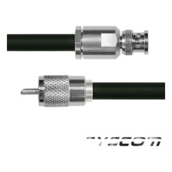 EPCOM INDUSTRIAL SBNC-214-UHF-180 Cable RG214 con conectores BNC Macho / UHF (PL-259) Macho.