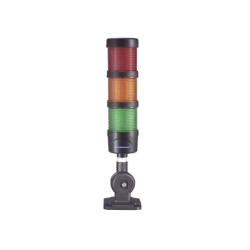 EPCOM INDUSTRIAL SIGNALING EI-3-RAG-110240 Torre LED Indicadora de estado de 3 niveles color Rojo Ambar y Verde con Buzzer integrado a 85 dB a 110-240 VCA con Montaje incluido de 60 mm de diametro