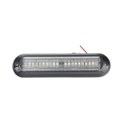 EPCOM INDUSTRIAL SIGNALING XLT1835RBA Luz Auxiliar Ultra Brillante IP67 de 18 LEDs Color Rojo/Azul/Ambar con mica transparente y bisel negro