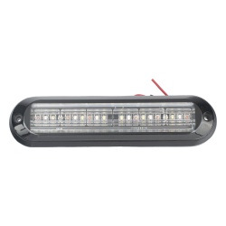 EPCOM INDUSTRIAL SIGNALING XLT1835RWB Luz Auxiliar Ultra Brillante IP67 18 LEDs Tricolor Color Rojo/Claro/Azul con mica transparente y bisel negro