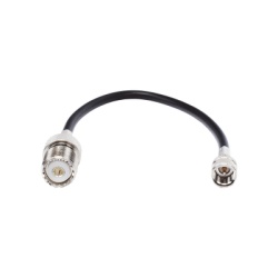 EPCOM INDUSTRIAL SKN-9557 Jumper Adaptador de Conector Mini UHF Macho a UHF Hembra (SO-239) Niquel/ Oro y Plata/ Delrin.