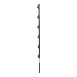 EPCOM INDUSTRIAL SYS-POST-10B Poste con 6 Aisladores de PASO para Cerca Electrificada. Tubo Galva. de 1.4m cal. 18 de 1" Diam. + Pintura Negra.