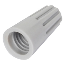 EPCOM POWERLINE AE00010 Capuchón de Cable Roscable / 18 AWG / Inserto Metálico / Paquete 25 piezas / Gris