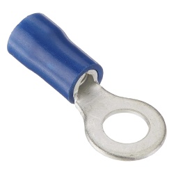 EPCOM POWERLINE AE34161 Terminal Tipo Ojo Aislada / 16-14 AWG / Ojo 3/16" (5.2 mm) / Azul / Paquete 25 Piezas