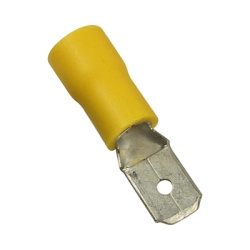 EPCOM POWERLINE AE55121 Terminal tipo macho aislada / 12 - 10 AWG / Amarillo / Paquete de 25 piezas.