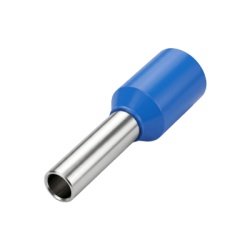 EPCOM POWERLINE E2508 Conector Ferrule / 14 AWG / 2.5 mm² / Latón Estañado / Aislamiento PVC / Punta 8 mm / 25 Piezas