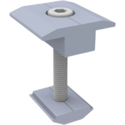 EPCOM POWERLINE EPLMCN235RL50 Sujetador Intermedio para Panel Solar / Riel 5 y 8 / Aluminio Anodizado / 35 mm