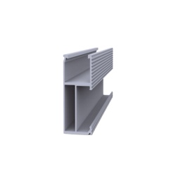 EPCOM POWERLINE EPLSR84050 Riel 8 para montaje de modulos fotovoltaicos de aluminio anodizado de 4050mm.
