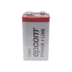 EPCOM POWERLINE ER-9V Bateria de Litio 9V / 1200 mAh / Cloruro de Tionilo / No Recargable / Operacion -60Â°C a +85Â°C / Acero Inoxidable