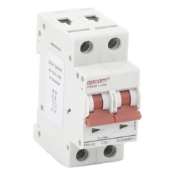 EPCOM POWERLINE FPV632PC32 Interruptor Termomagnético DC / 2 Polos / 32 A / 800 Vcc / Curva C / 6 kA / Montaje Riel DIN