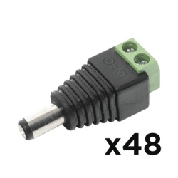 EPCOM POWERLINE PAQ48JR52 Kit de Conectores Macho / Alimentación 12 Vcc / Jack 3.5 mm Polarizado / 48 Piezas / 0.18 ft Largo