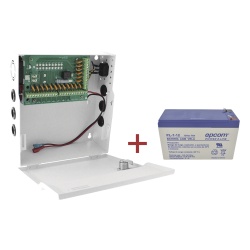 EPCOM POWERLINE PLK12DC20ABK/K Fuente de Alimentación / 18 Salidas / 20 A / Voltaje Ajustable 11-15 VCC / Batería de Respaldo 12 VCC 7 Ah / Entrada Universal 96-264 VCA