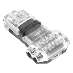 EPCOM POWERLINE TCON2 Conector T / 2 Contactos / Extracción Sin Corte / 0.35 a 0.75 mm² / Diámetro Máx 2.1 mm / Transparente con Negro - Img 3