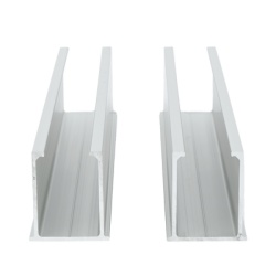 EPCOM POWERLINE VEKTORMINI Juego de 2 Mini Rieles De Aluminio para Montaje de Modulos Solares en Techo (Instalacion plana 0Â°). Incluye 4 Tornillos Perforantes.