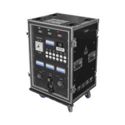 EPCOM PROAUDIO EP-CC-16U Centro de carga movil para instalaciones temporales con conexion TIPO socapex a 110v Y 220V | RACK 16U