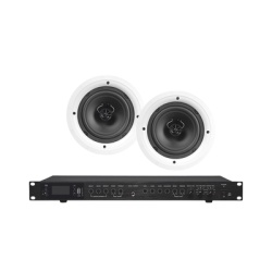 EPCOM PROAUDIO EP2060W/2CS Amplificador de Audio con 2 Bocinas SP6 | 2 x 60W | Baja Impedancia 4 - 8? | Reproductor Bluetooth USB SD | Efectos Integrados Delay Echo Repeat