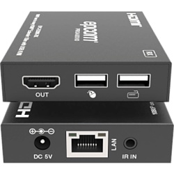 EPCOM PROAUDIO EPCE5200KRX Extensor HDMI con KVM | Sobre IP | Transmisión hasta 150m | Cat5e/6 | HDCP 1.4 | 1080p | Control IR | Compatible con Switch 1G