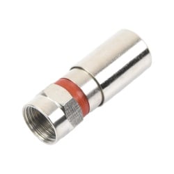 EPCOM TITANIUM TT-CON-510-RG59 Conector F Macho de Compresion Metalico para cable RG-59 Cuerpo de Bronce Niquelado.