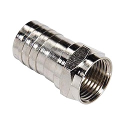 EPCOM TITANIUM TT-CON-534 Conector F Macho Plegable de Doble Blindaje para cable RG-6 Cuerpo de Bronce Niquelado.