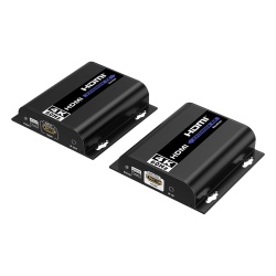 EPCOM TITANIUM TT6834K Kit extensor para distancias de hasta 200 metros | Resolucion 4K @60Hz | Cat 6 | Conexion uno a uno y uno a muchos hasta 120 mts | Compatible con Switch gigabit | Control IR