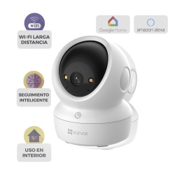 EZVIZ CS-H6C-G1/8MP Camara PT Wi-Fi / 4K (8 Megapixeles) / Audio de Dos Vias / Vision Nocturna Inteligente en Color / Deteccion Humana / Deteccion de Mascota / Llamada a la App con un toque / Almacena