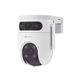 EZVIZ CS-H9C/10MP Camara PT Doble Lente / 10 Megapixel (5MP+5MP) / WI-FI / IA Deteccion Humana y Vehiculo / Vision Nocturna a Color / Sirena y Luz Estroboscopica / Vista Simultanea de Camara PT y Cama