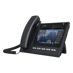 FANVIL C600 Telefono IP Ejecutivo Para 6 Lineas SIP con Video Conferencia HD720 Pantalla Multi-Touch Voz HD y Conferencia de 10 vias con Soporte Para PoE