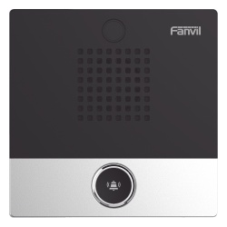 FANVIL I10 Mini Intercomunicador para hoteleria y hospitales con diseno elegante PoE 1 boton 1 relevador integrado de salida y entrada.