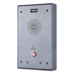 FANVIL I12-01P Intercomunicador IP 2 lineas SIP 2 relevadores con boton para llamada anti-vandalico IP65 e IK10 PoE