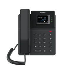 FANVIL V60P Telefono IP empresarial para 4 lineas SIP con pantalla LCD de 2.4 pulgadas a color Opus y conferencia de 6 vias PoE.