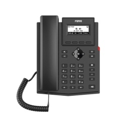 FANVIL X301P Telefono IP / 2 Lineas SIP / Pantalla LCD 2.3" 132x64 / Audio HD G.722 y Opus / Conferencia 6 Vias / PoE 802.3af / Puertos Ethernet Duales 10/100 / Soporte EHS