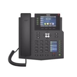 FANVIL X5U Telefono IP Empresarial con Estandares Europeos 16 lineas SIP con pantalla LCD a color 3.5" 30 teclas DSS/BLF puertos Gigabit IPv6 Opus y conferencia de 3 vias PoE/DC