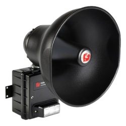 FEDERAL SIGNAL INDUSTRIAL I-IP15-R Altavoz IP para Senalizacion 15 W Potencia con luz LED Rojo Alta Intensidad PoE+ 802.3at NEMA 4X uso en Interior-Exterior 112 dB a 10 pies (3 m)