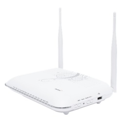 FIBERHOME HG6244C ONU GPON con 4 puertos Gigabit Ethernet + 2 POTS + 1 USB + 1 CATV (RF) + WiFi 2.4 GHz conector SC/APC