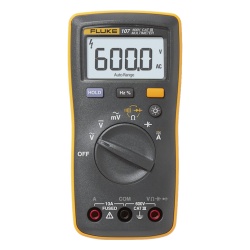 FLUKE FLUKE-107ESP Multimetro Digital de Tamano Compacto Para Medicion de Corriente y Tension Uso con Voltaje Maximo de 600 V Pantalla LED Retroiluminada