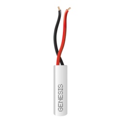 GENESIS 2102-1101/1000 Bobina de 305 Metros (1000 Pies) de Cable / 2 x 22 AWG / Color Blanco / Riser / Para Sistemas de Intrusion y Automatizacion