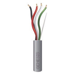 GENESIS 2122-5509/500 Bobina de 152 Metros (500 Pies) / Cable 4 x 16 AWG / Color Gris / Aplicaciones de Control / Riser