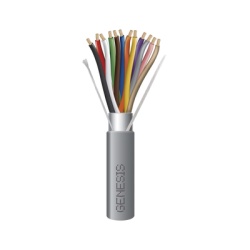 GENESIS 2209-1009/1000 Carrete de 305 Metros (1000 Pies) / Cable de Cobre / 12 x 22 AWG / Riser / Tipo CMR CL3R FPLR / Para Interior / Color Gris / Para Aplicaciones de Alarmas de Intrusion y Automati