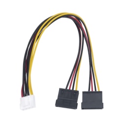 HIKVISION 101-502-385 Cable Doble de Corriente SATA / Compatible con DVR s epcom / HIKVISION / 25 cms de Longitud