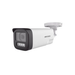 HIKVISION DS-2CE19U0T-LTS [Audio Bidireccional + Dual Light + ColorVu] Bala TURBOHD 4K (8 Megapixel) / Lente 3.6 mm / 80 mts IR EXIR + 80 mts Luz Blanca / Microfono y Bocina Integrado / Exterior IP67