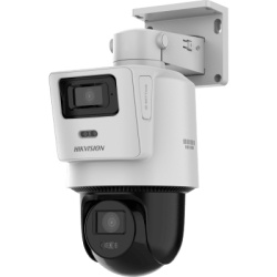 HIKVISION DS-2SE2C400MWG-E/14 Cámara PTZ TandemVu / Dual 4 MP / Lentes 2.8 mm + 8 mm / IR + Blanca 98 ft / IP66 / Audio Bidireccional / PoE