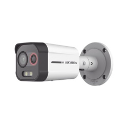 HIKVISION DS-2TD2608-2/QA Camara Bala IP Termica y Optica Biespectral / Analisis de Video (VCA) para Proteccion Perimetral / Clasifica Vehiculo y Humano / Termica 96 x 72 / Optica 4 MP ColorVu / IP67